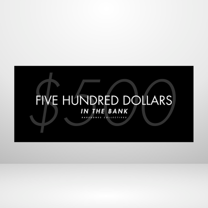 Barebones Simplistic Noir $100 - $1000 Cash Place Holders