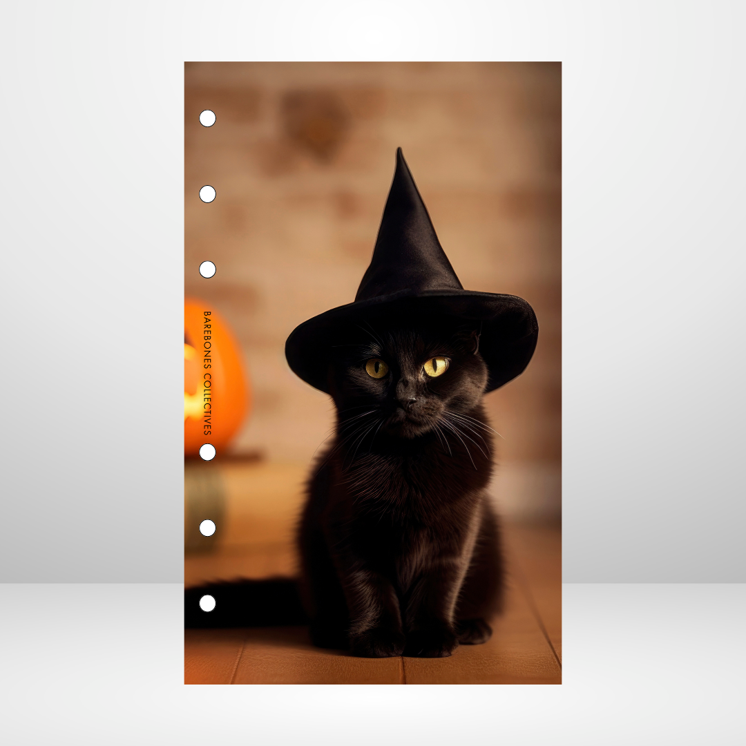 Black Cat Halloween Linen Dashboard