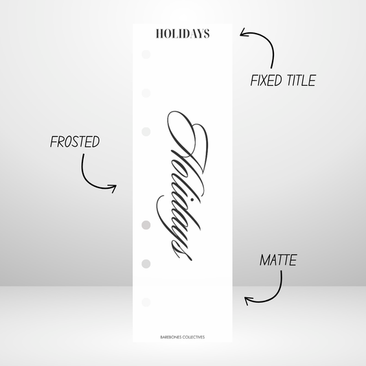 Holidays Tabbed Binder Divider