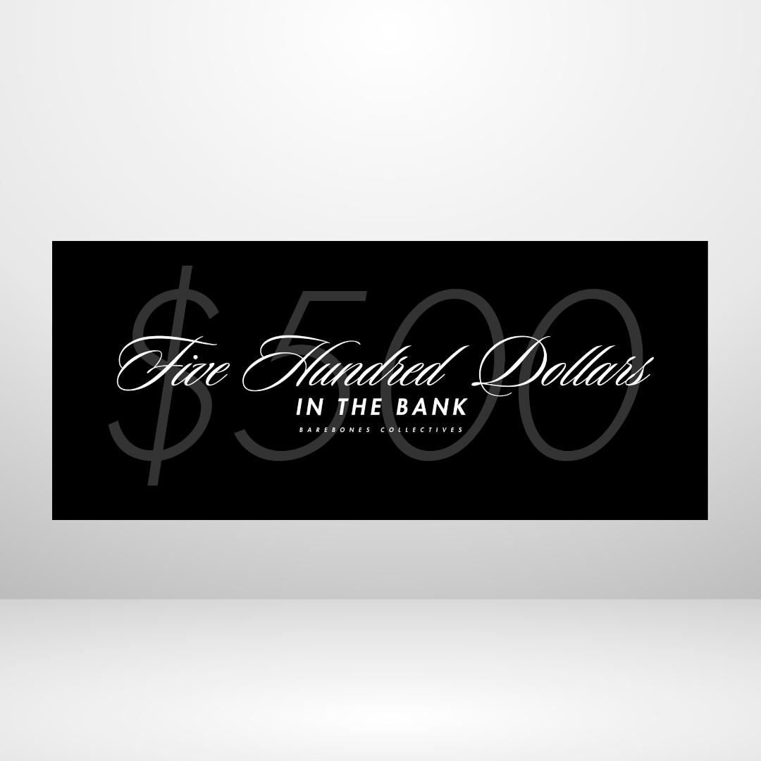 Barebones Simplistic Noir $100 - $1000 Cash Place Holders