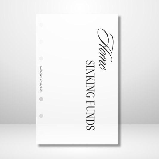 Home Sinking Funds Matte Vellum Dashboard