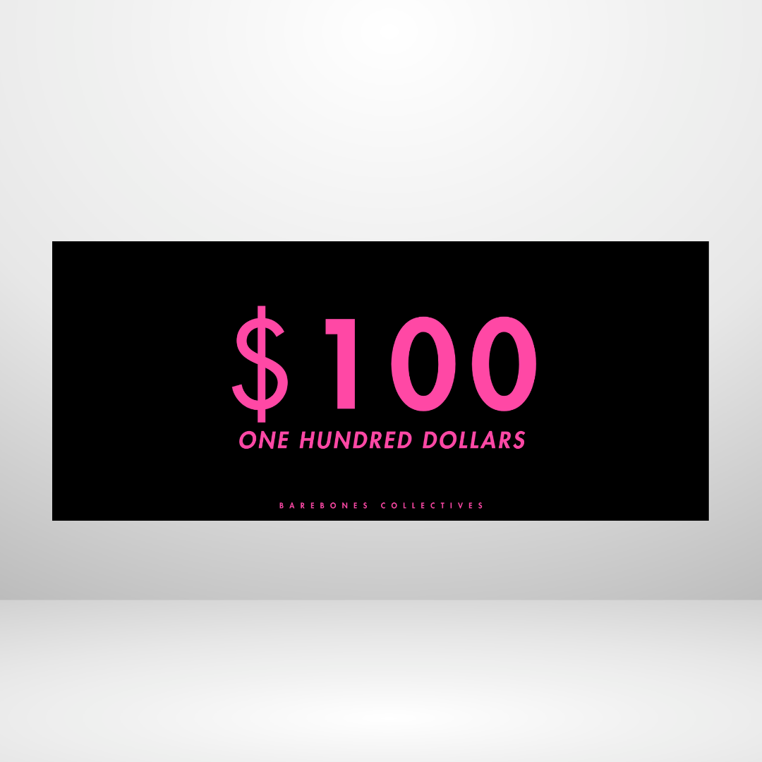 $100 - $50,000 - Pink Lust Set of 4 Cash Place Holders