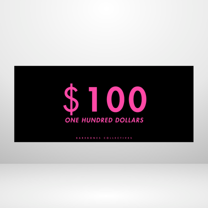 $100 - $50,000 - Pink Lust Set of 4 Cash Place Holders