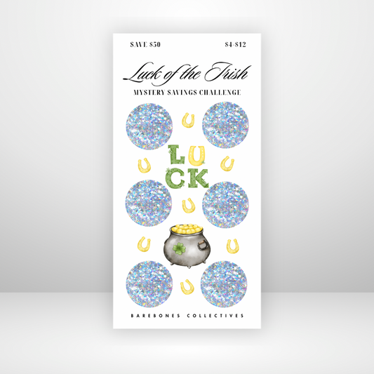 Lucky of the Irish Mystery Scratch Off Savings Challenge Save $50