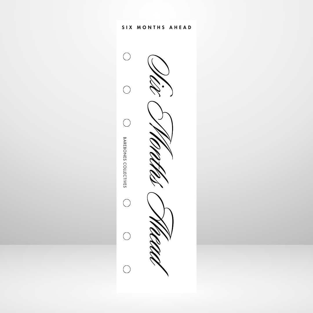 One, Three, and Six Months Ahead Personal Size Binder Bookmark