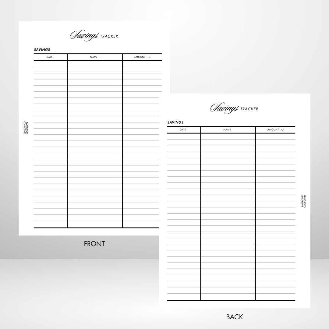 Barebones Weekly Budget Planner Fully Customizable A5 Inserts