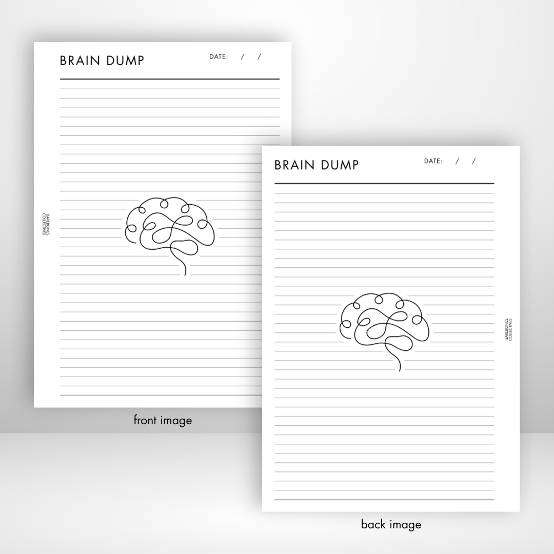 Brain Dump Lined Version Barebones Inserts vol. 3 Set of 3