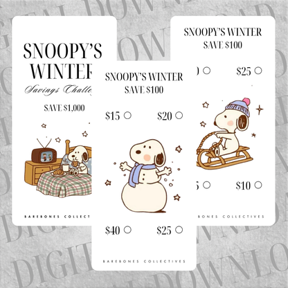 Snoopy's Winter Savings Challenge Set DIGITAL DOWNLOAD