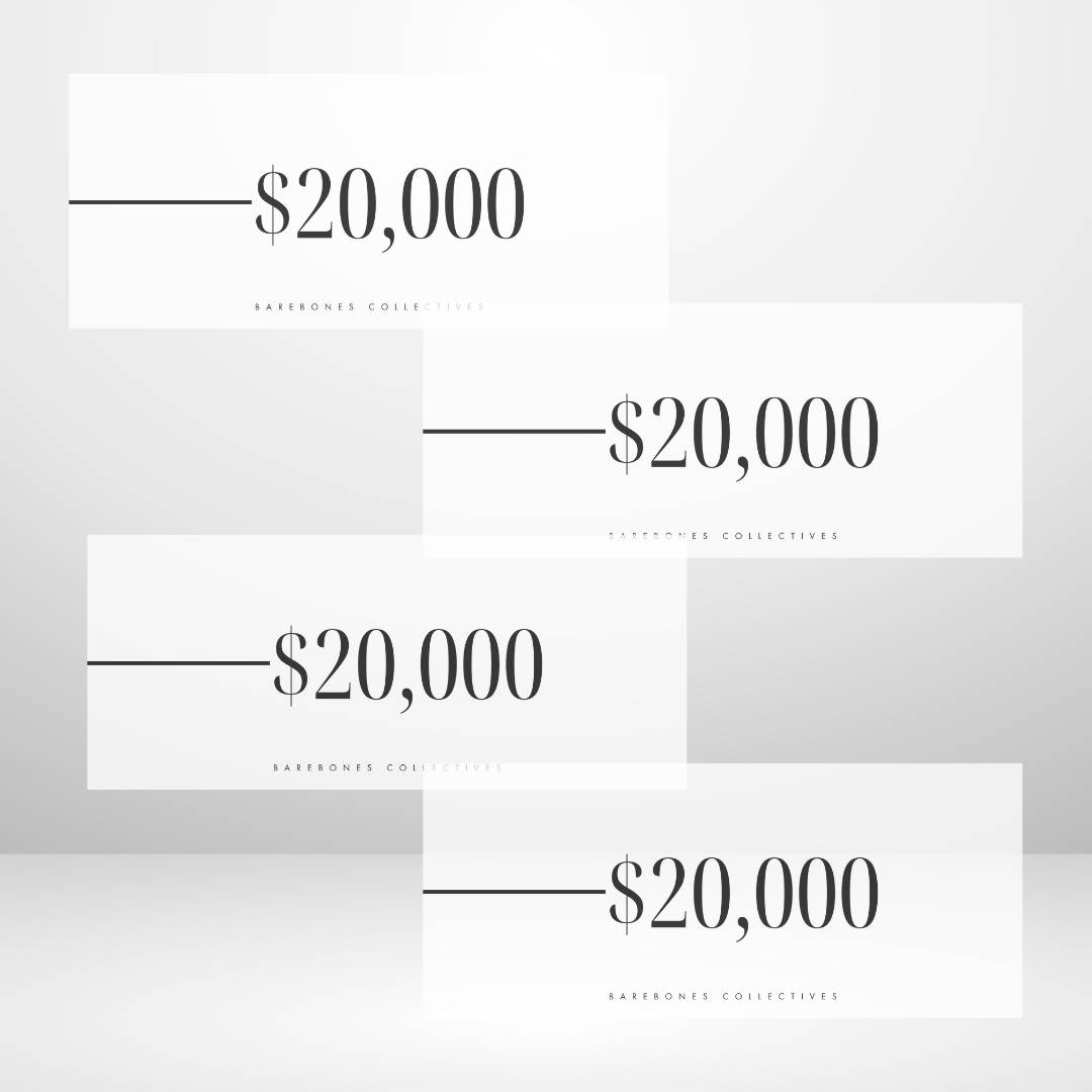 Noto Serif Font $100-$20,000 Set of 4 In the Bank Cash Place Holders