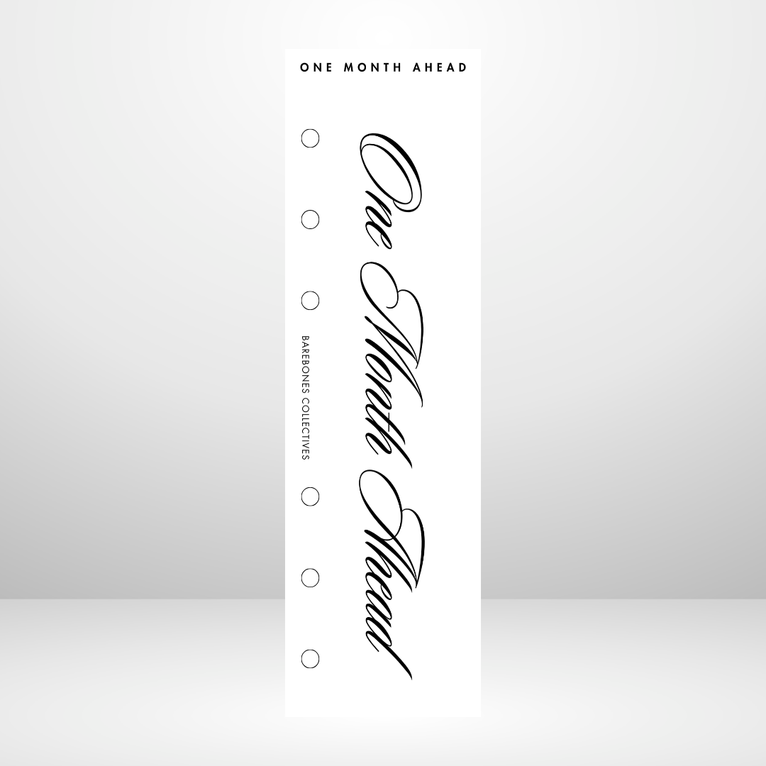 One, Three, and Six Months Ahead Personal Size Binder Bookmark
