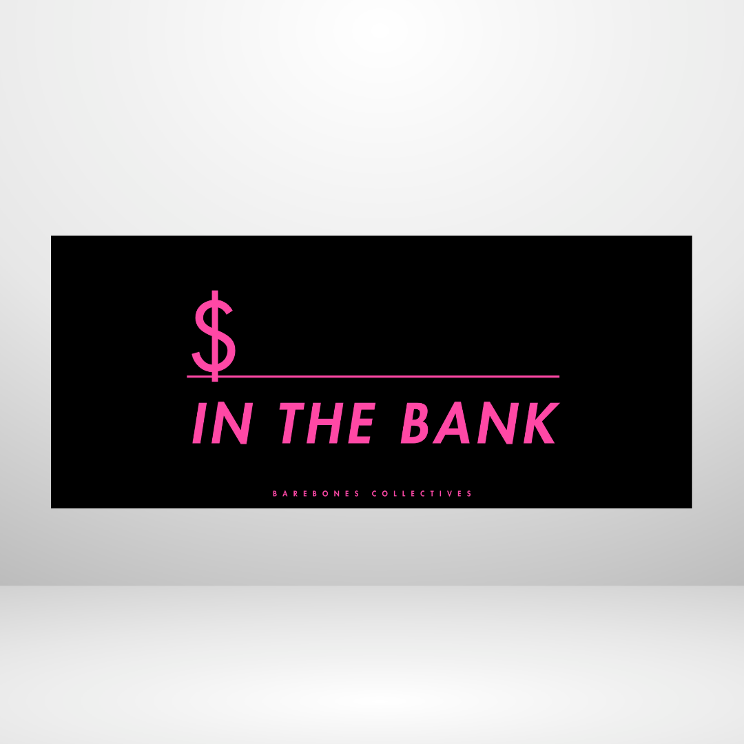 In The Bank - Pink Lust Set of 4 Cash Place Holders