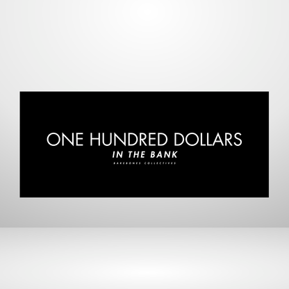 Barebones Minimal Noir $100 - $1,000 Cash Place Holders