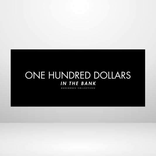 Barebones Minimal Noir $100 - $1,000 Cash Place Holders