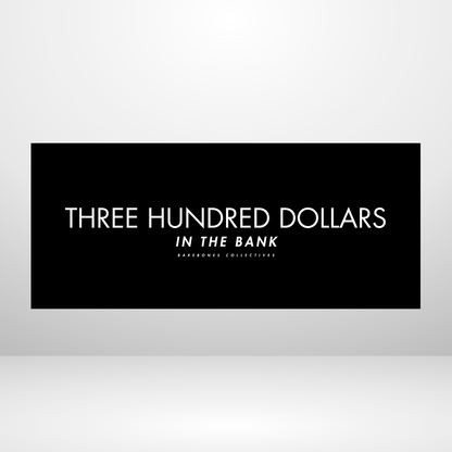 Barebones Minimal Noir $100 - $1,000 Cash Place Holders