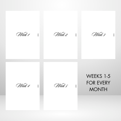 Barebones Monthly Planner A5 Inserts