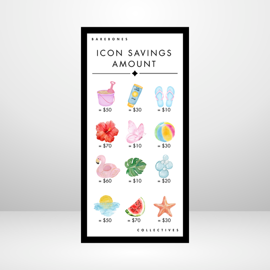 Sunny Summer Barebones Savings Challenge Set of 7