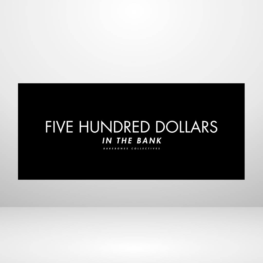 Barebones Minimal Noir $100 - $1,000 Cash Place Holders