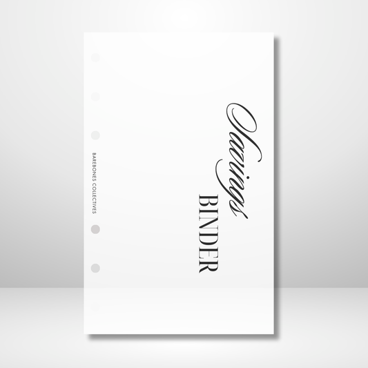 Savings Binder Matte Vellum Dashboard