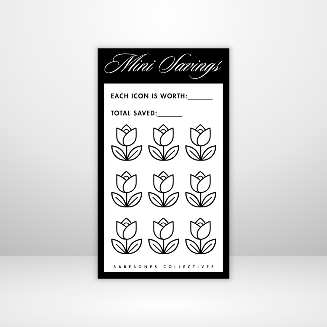 Tulips Noir Mini Savings Challenge