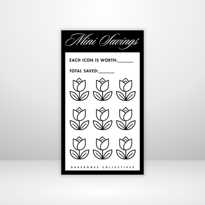 Tulips Noir Mini Savings Challenge