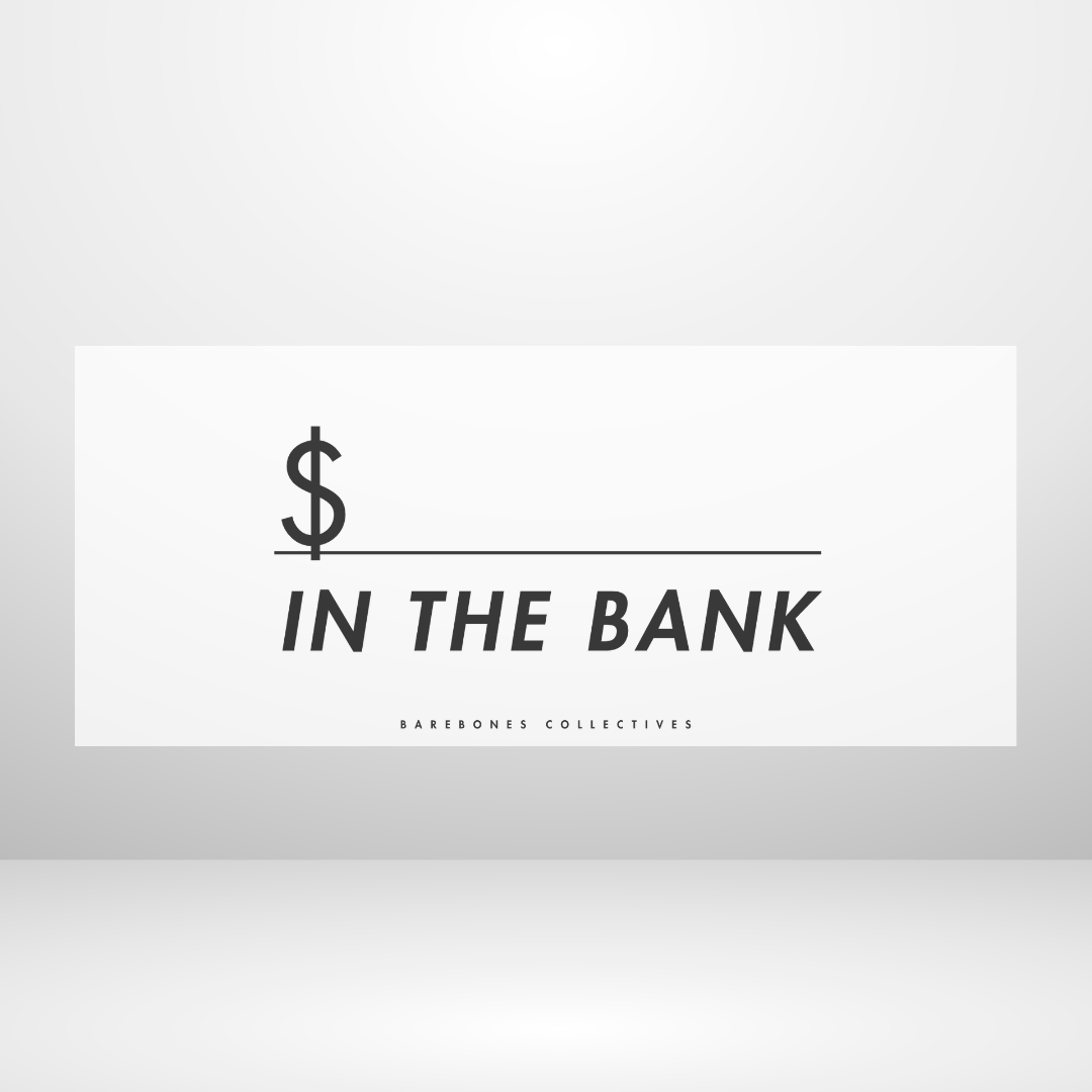 In The Bank - Frosted Matte Set of 4 Cash Place Holders