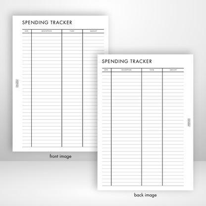 Spending Tracker Barebones Inserts vol. 3 Set of 3