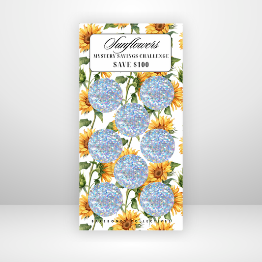 Sunflowers Mystery Scratch Off Savings Challenge Save $100