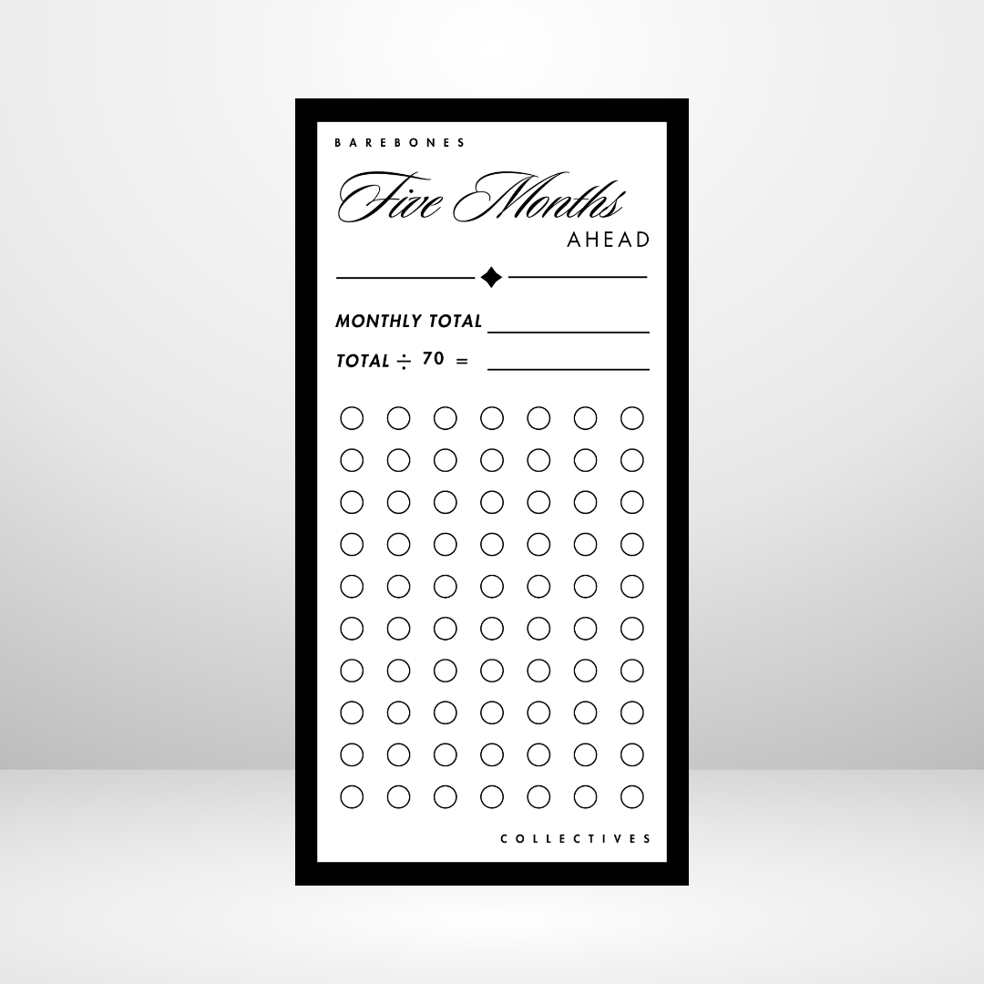 One - Six Months Ahead Noir Savings Challenge