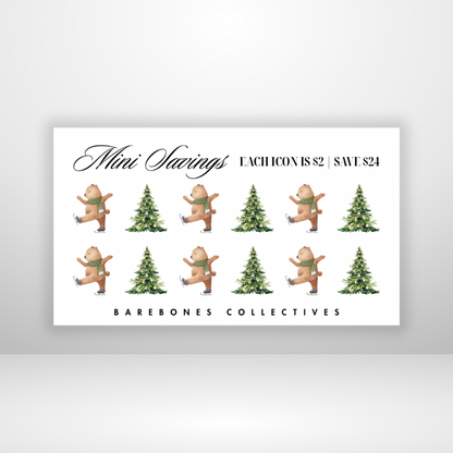 Ice Skating Bear Mini Savings Challenge Save $24