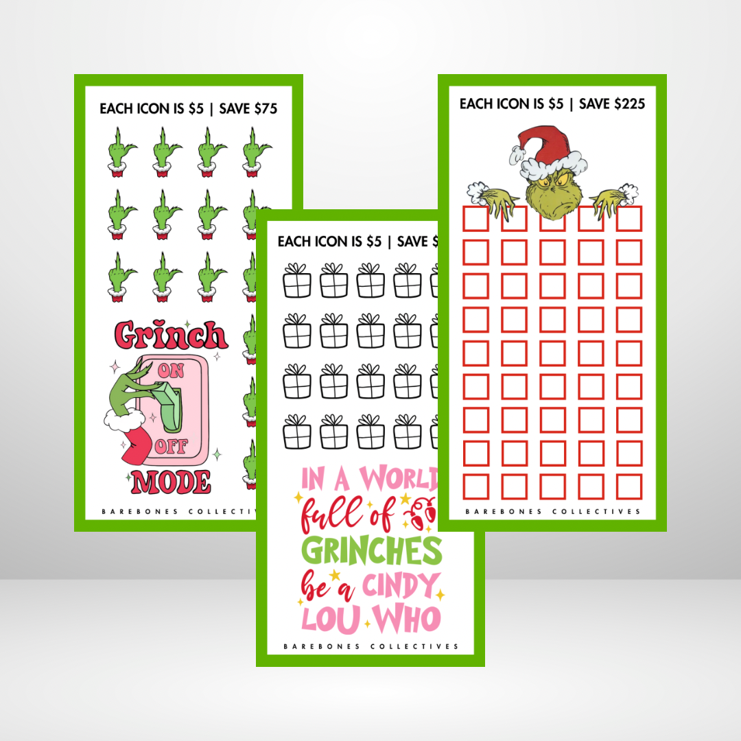 Grinch Bundle #2 3x6 Saving Challenges