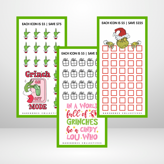 Grinch Bundle #2 3x6 Saving Challenges