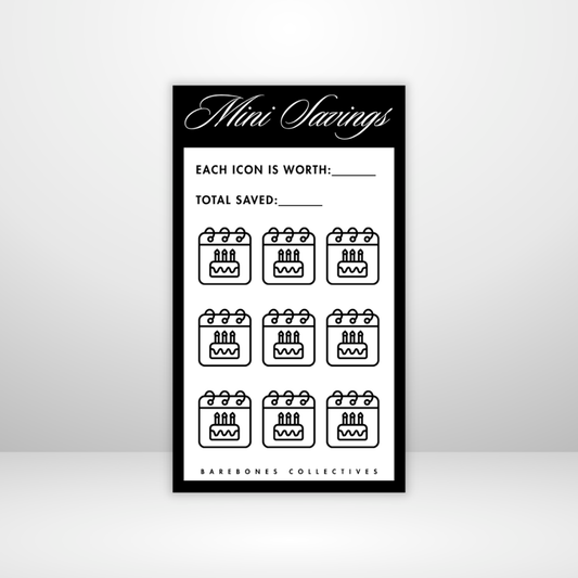 Birthday Month Noir Mini Savings Challenge