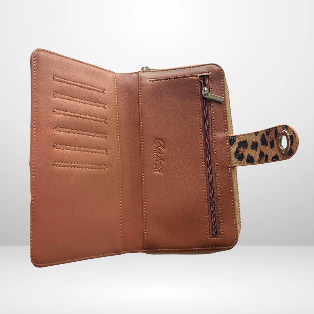 Barebones Signature Wallet in Brown Leopard PRE-ORDER