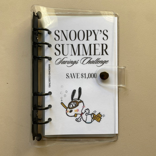 Snoopy’s Summer A6 Savings Challenge Binder Bundle