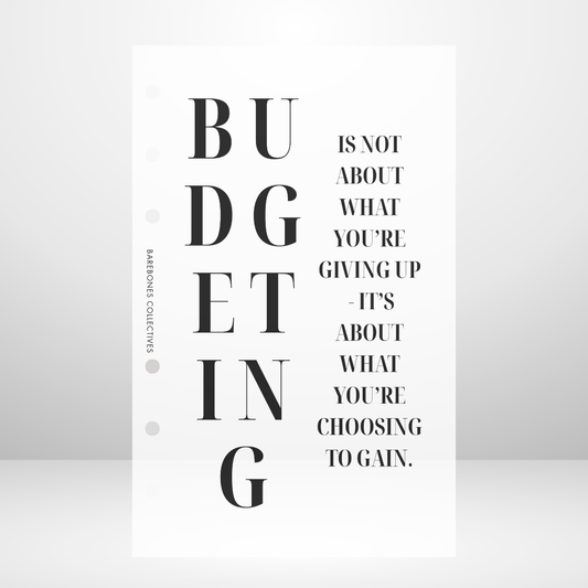 Budgeting Matte Vellum Dashboard