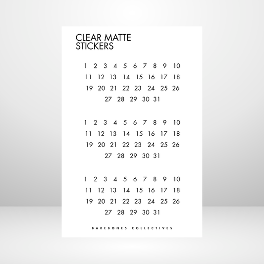 Calendar Dates 4x6 Sticker Sheet