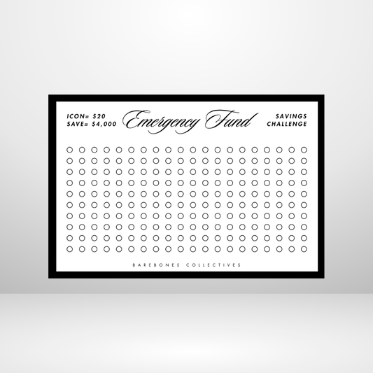 Emergency Fund Save $4k Savings Challenge A5 Size