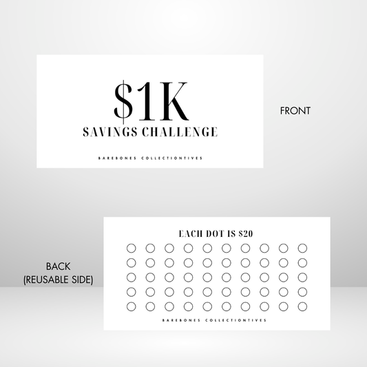 $1,000 Double Sided Savings Challenge