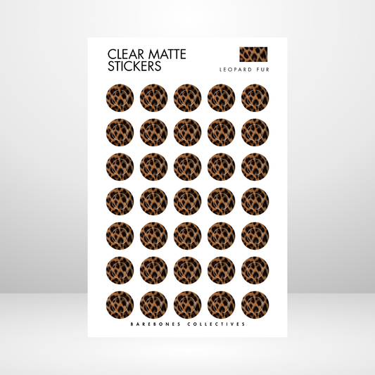Leopard Fur Halo 4x6 Sticker Sheet