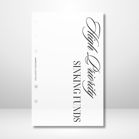 High Priority Sinking Funds Matte Vellum Dashboard