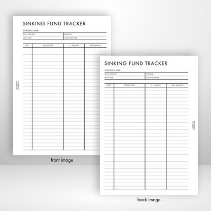 Sinking Fund Tracker Barebones Inserts vol. 3 Set of 3