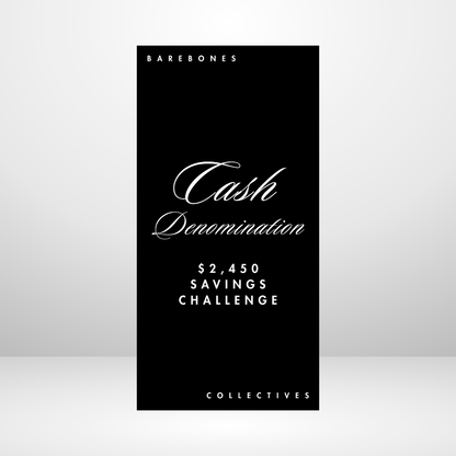 Cash Denomination Barebones Savings Challenge