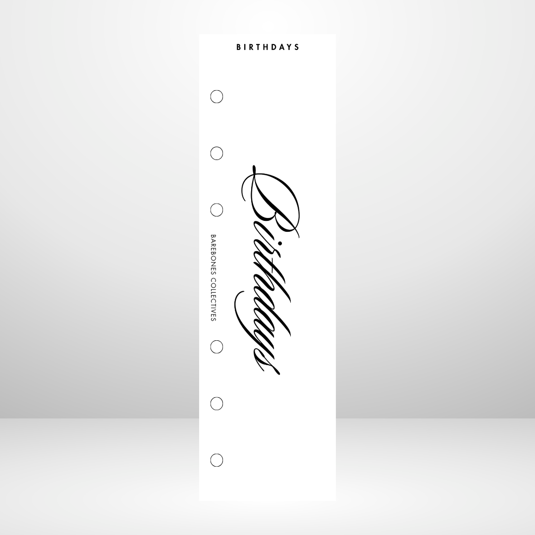 Birthdays Personal Size Binder Bookmark