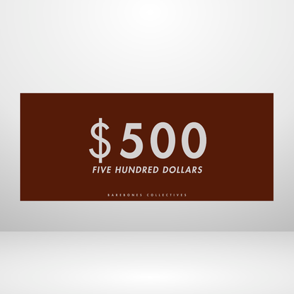 $100 - $50,000 - Black Cherry Set of 4 Cash Place Holders