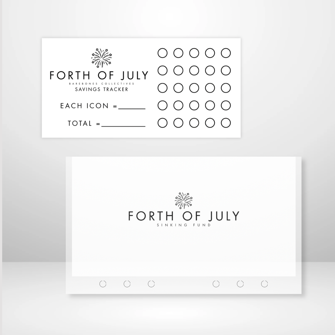 Forth of July - Matte Cash Envelope + Savings Trackers