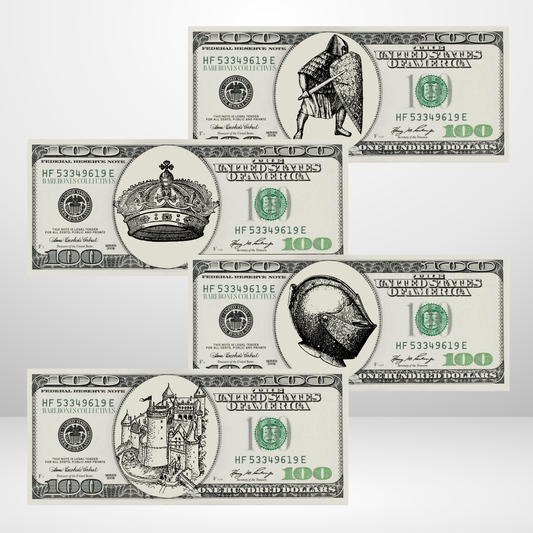 Renaissance Cash Place Holders $100 Sets of 4