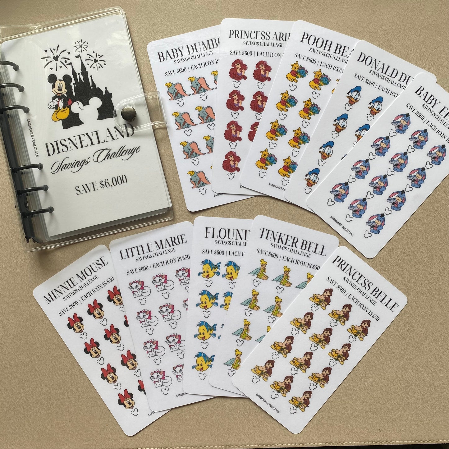 Disneyland A6 Savings Challenge Binder Bundle