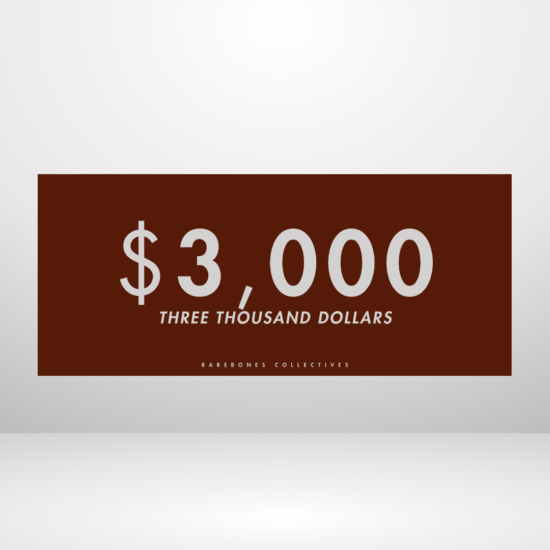 $100 - $50,000 - Black Cherry Set of 4 Cash Place Holders