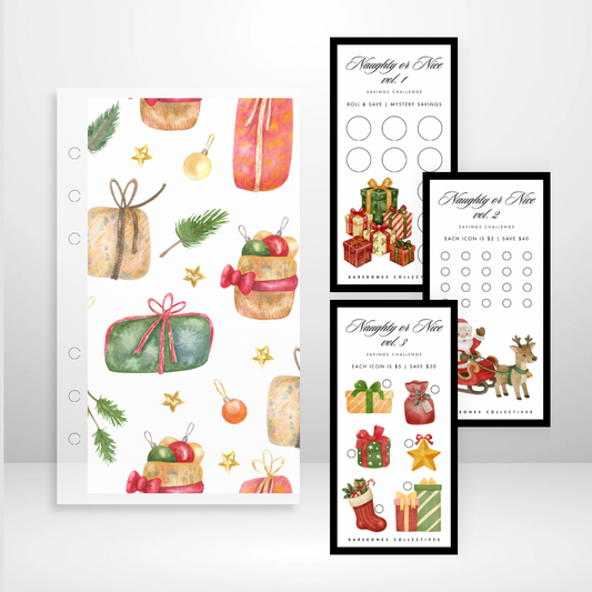 Naughty or Nice - Matte Cash Envelope + Savings Challenges