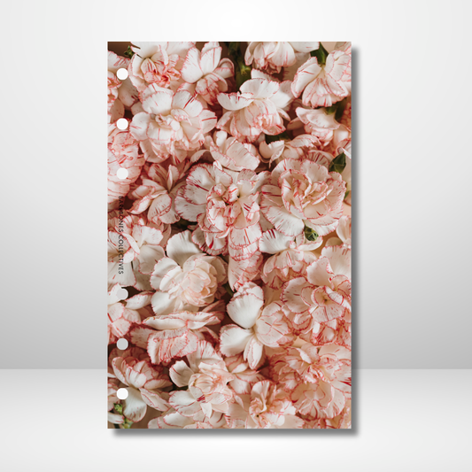 Pretty Pink Flowers Linen Dashboard